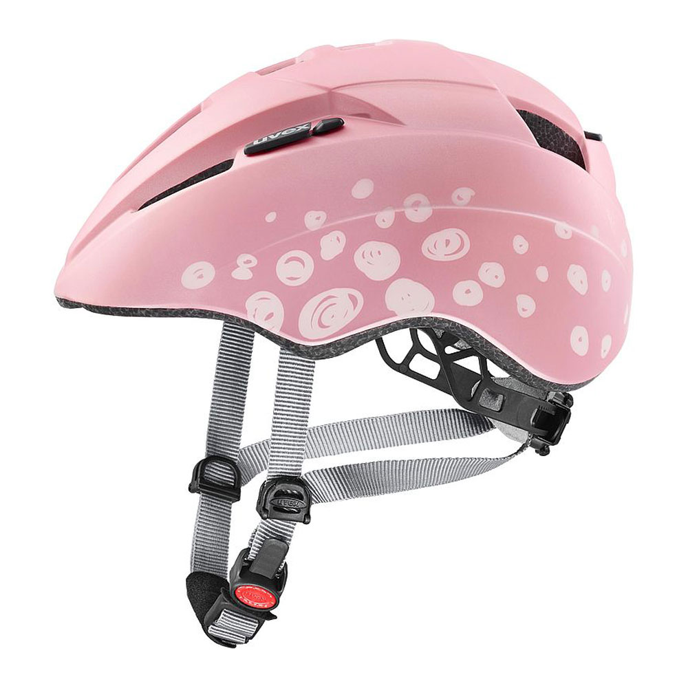 uvex kid 2 cc pink polka kids cycling helmet