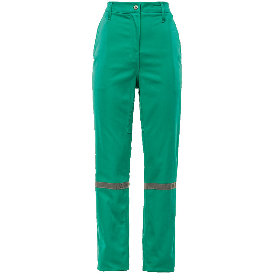 SISI D59 100% Cotton Durafit Reflective Work Trousers- Fern Green from FTS  Safety