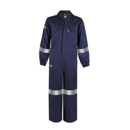 Endurance Navy Blue D59 Flame/Acid Boilersuit (with Reflective