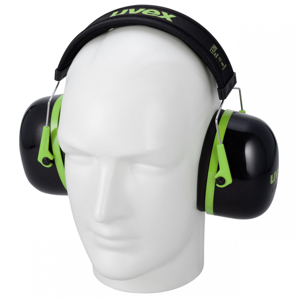 uvex k1 earmuffs black/lime