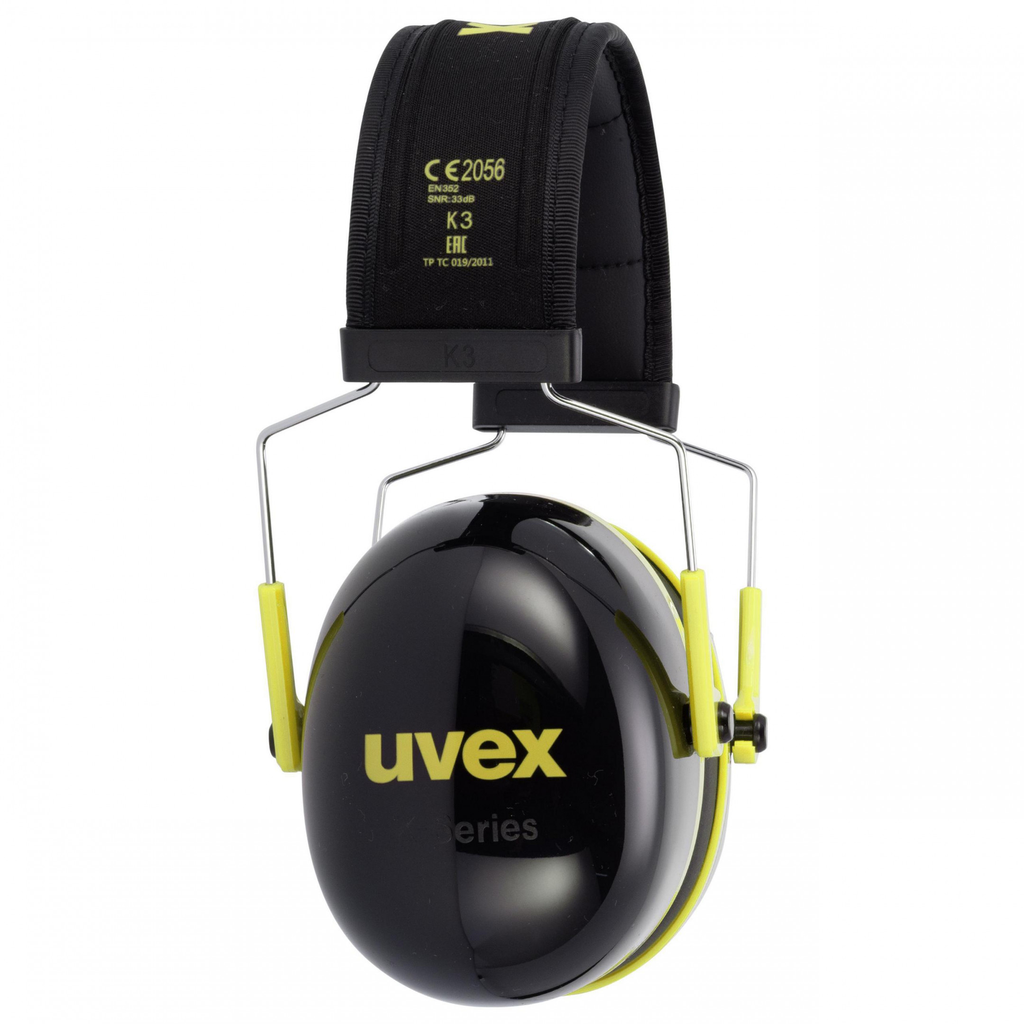 uvex k2 earmuff black/yellow
