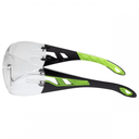 uvex pheos clear blk/lime safety specs