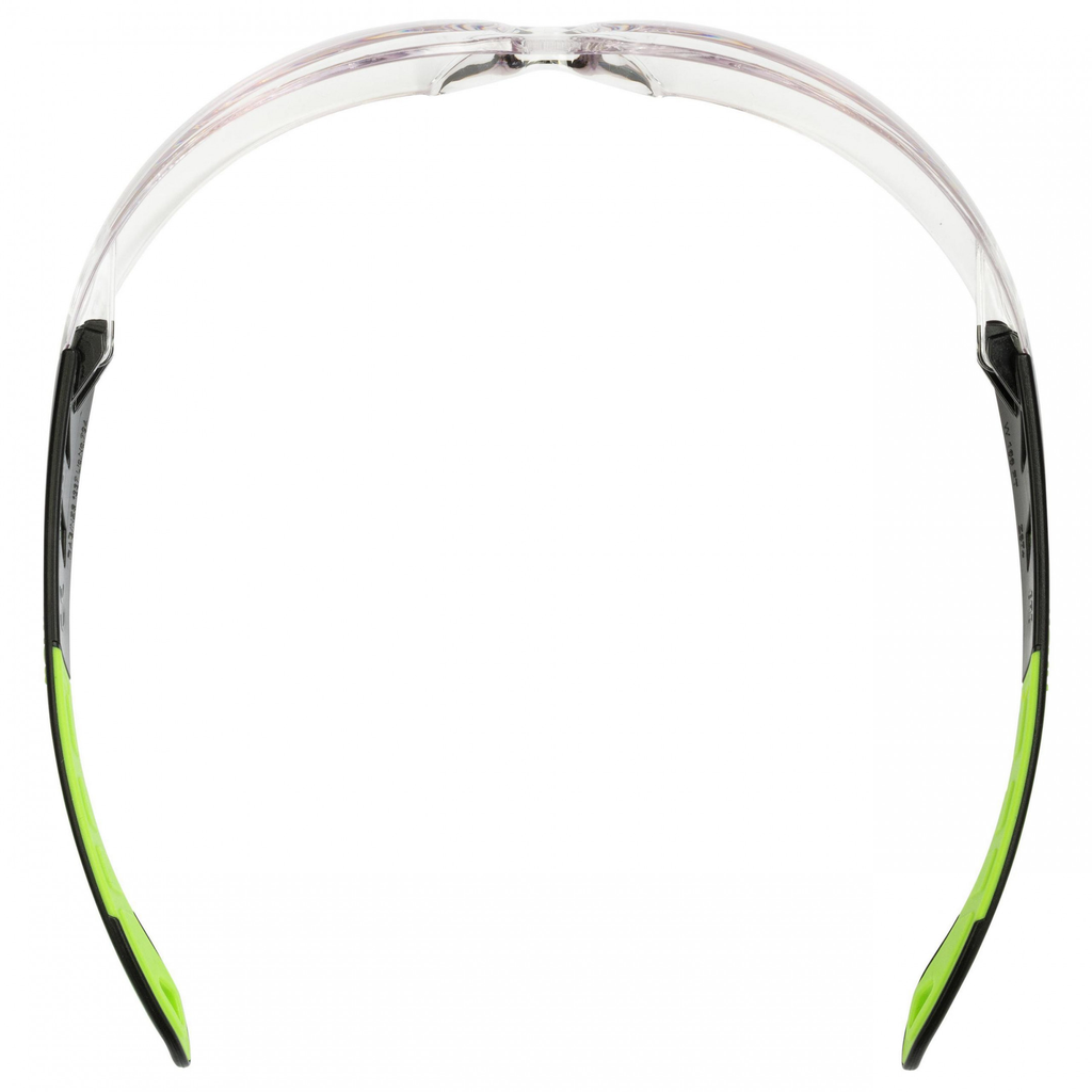 uvex pheos clear blk/lime safety specs