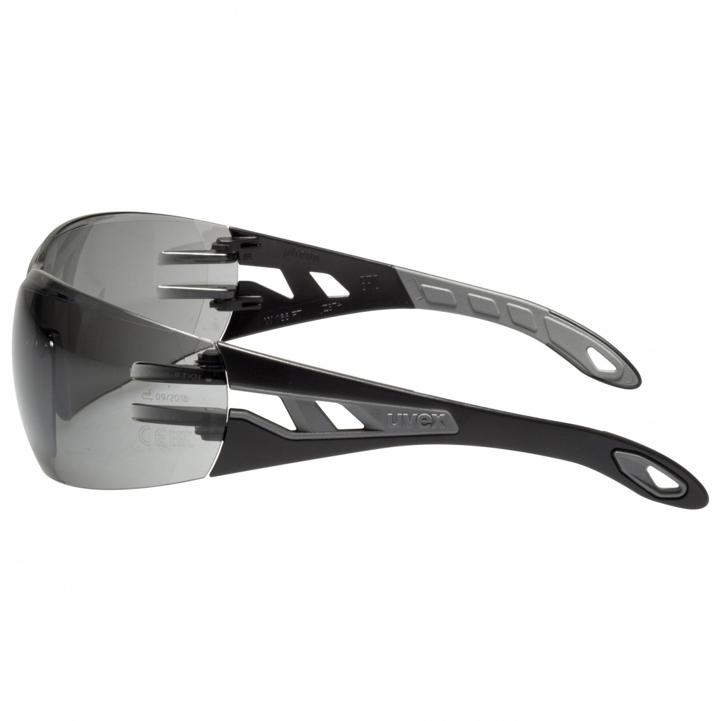 uvex pheos grey/blk safety specs