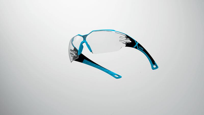 uvex pheos cx2-Clear with black/light blue frame