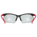 uvex Sportstyle 802 V - Black Red White Variomatic Smoke Glasses