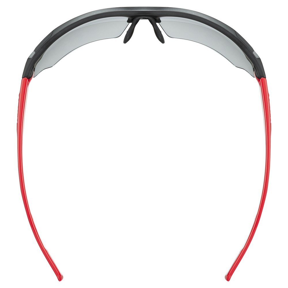 uvex Sportstyle 802 V - Black Red White Variomatic Smoke Glasses