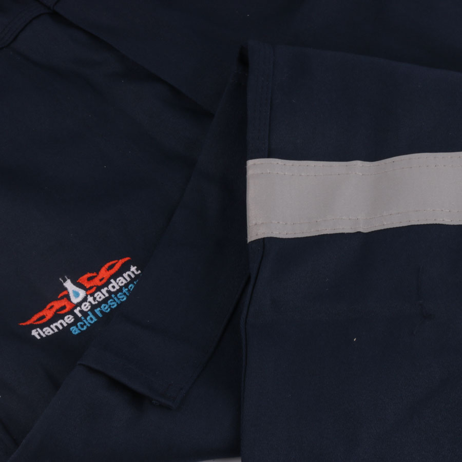 Endurance Navy Blue D59 Flame/Acid Boilersuit (with Reflective)