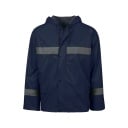Rebel Aquaskin Reflective Rubberised Navy 2 Piece Rainsuit