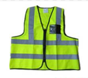 [JRLREVELIVA-2XL] Value Lime Reflective Vest with Zip and ID Pouch (2XL)