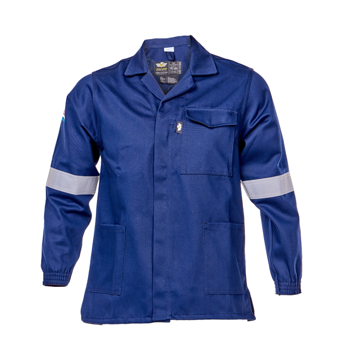 Vulcan Navy Blue D59 Flame/Acid Conti Jacket (with Reflective)