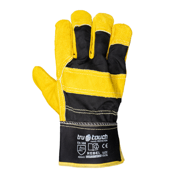 Rebel Chrome Leather Yellow Candy Superior Wrist Gloves