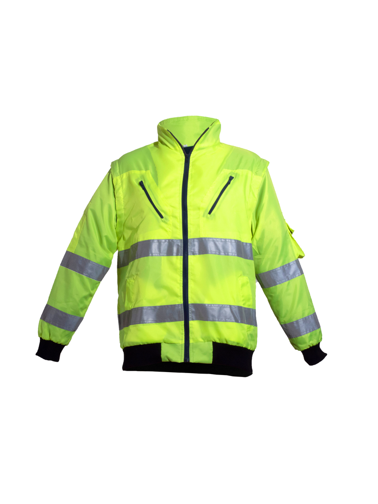 Vulcan Premium Hi viz Winter Bunny Jacket - Yellow Lime