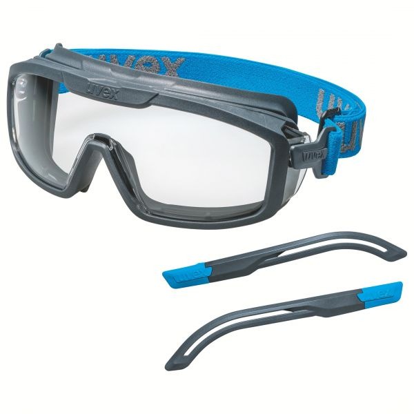 uvex i-guard + kit anthracite/blue frame + lens PC grey (incl detachable side arms)