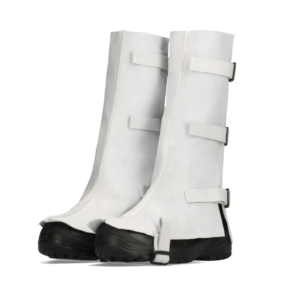 Rebel Chrome leather knee spats