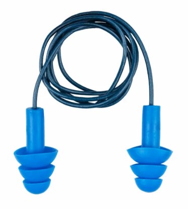 REBEL Ear Gear Reusable Metal Detectable Corded Earplugs