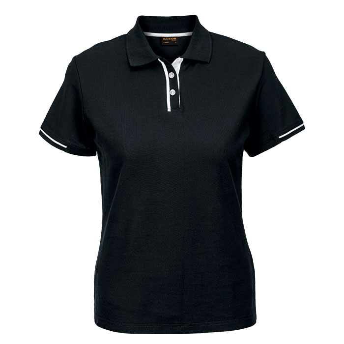 Baroness ladies ray golfer- black/white