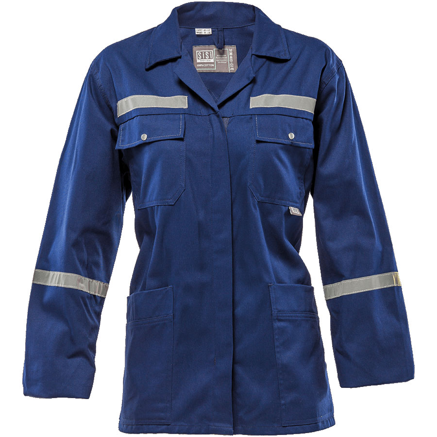 Sisi J54 Navy Blue 100% Ladies Reflective Work Jacket