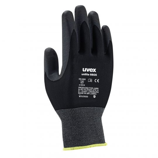 uvex unilite foam palm coated gloves