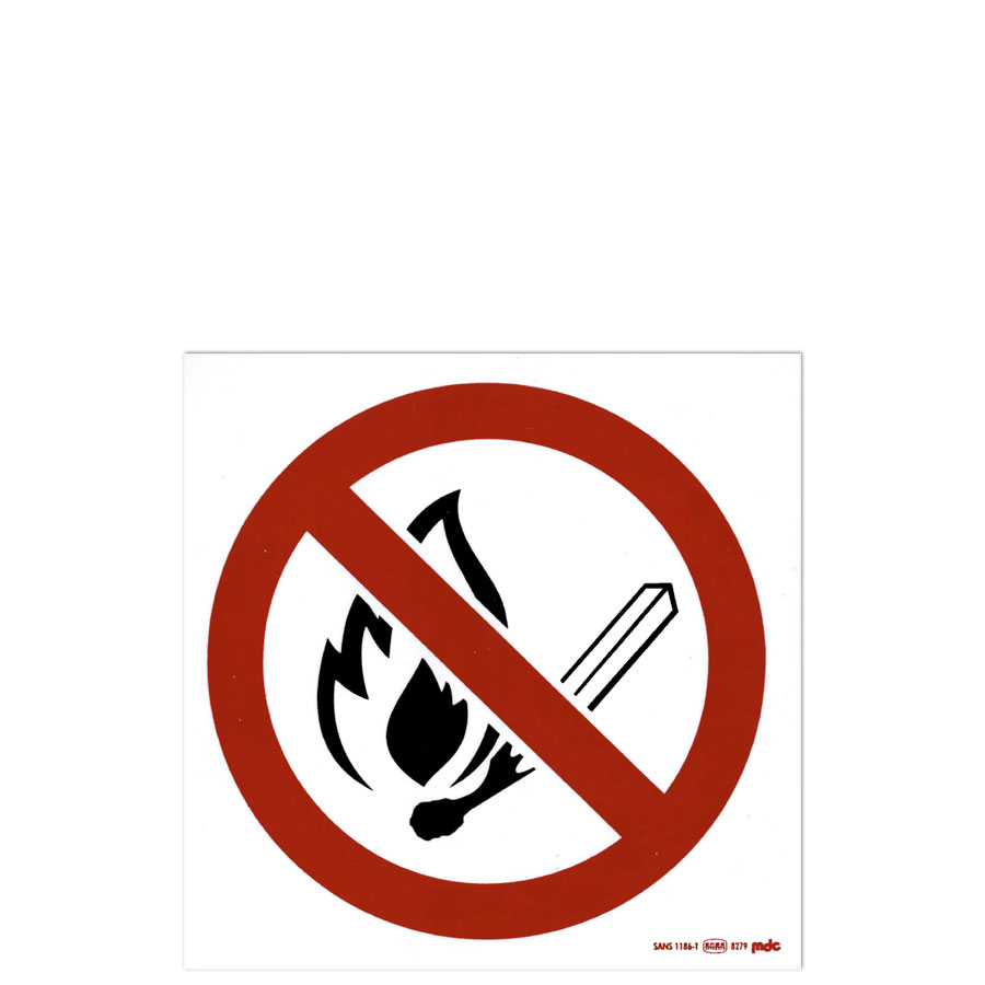 Sign Fire&Open Flame  190X190