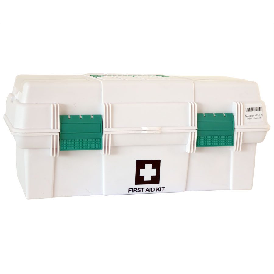 Regulation 3 First Aid Plastic Box (with content)