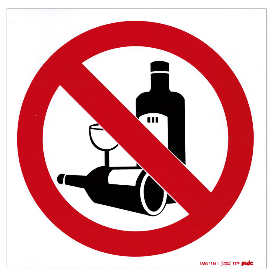 Sign Alcohol Prohibited 290X290