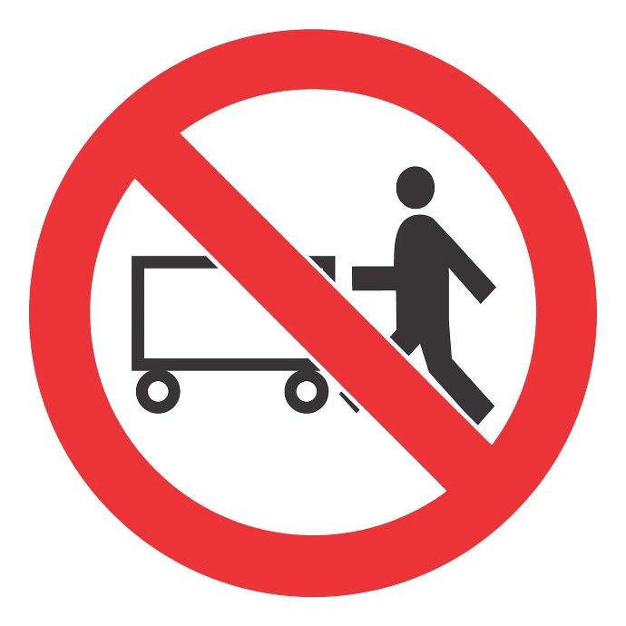 Sign Hand Trolleys Prohibited 190X190