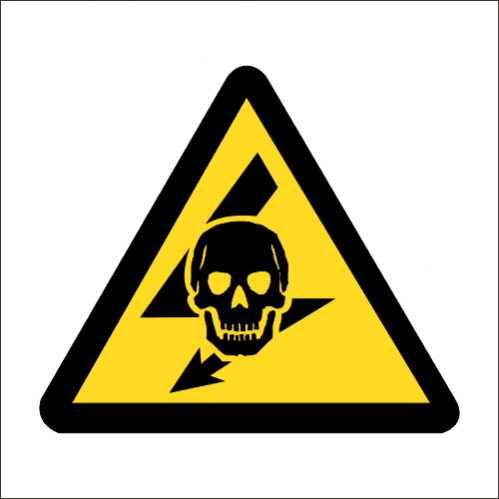 Sign Beware High Volt Equipment 290X290