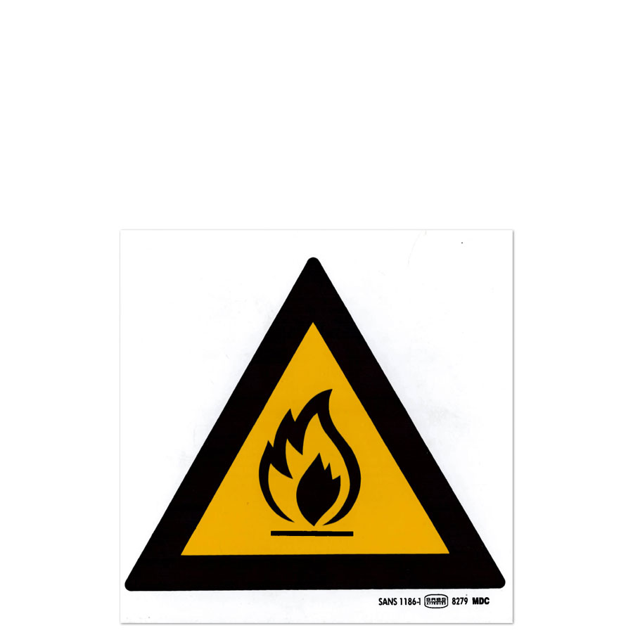 Sign Warning Fire Hazard 190x190