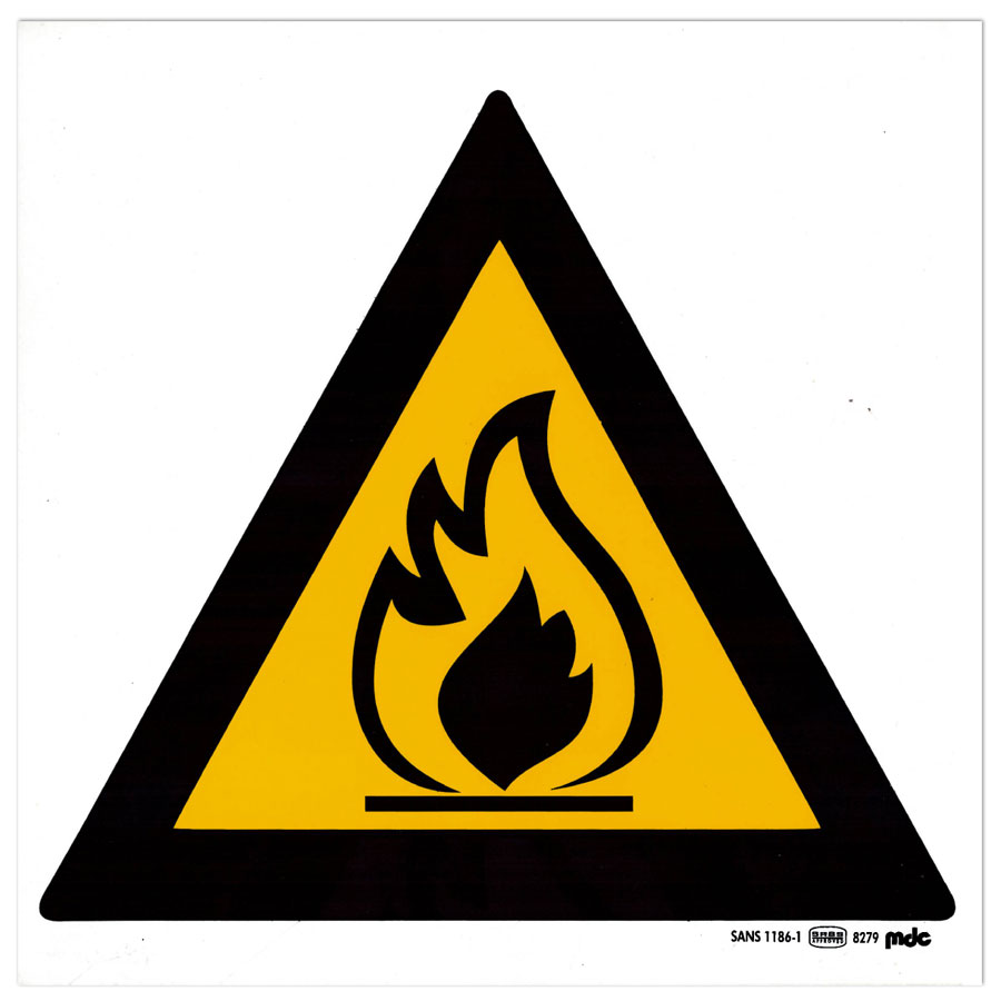 Sign Warning Fire Hazard  290x290