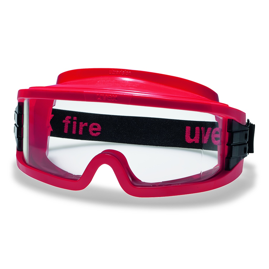 uvex ultravision red gas tight fire goggles