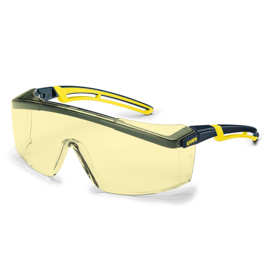 uvex astrospec hc/af amber black/yellow safety specs