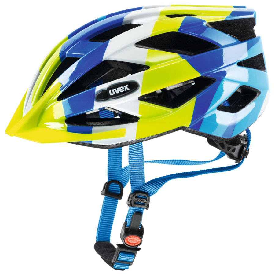 uvex blue-green air wing cycling helmet