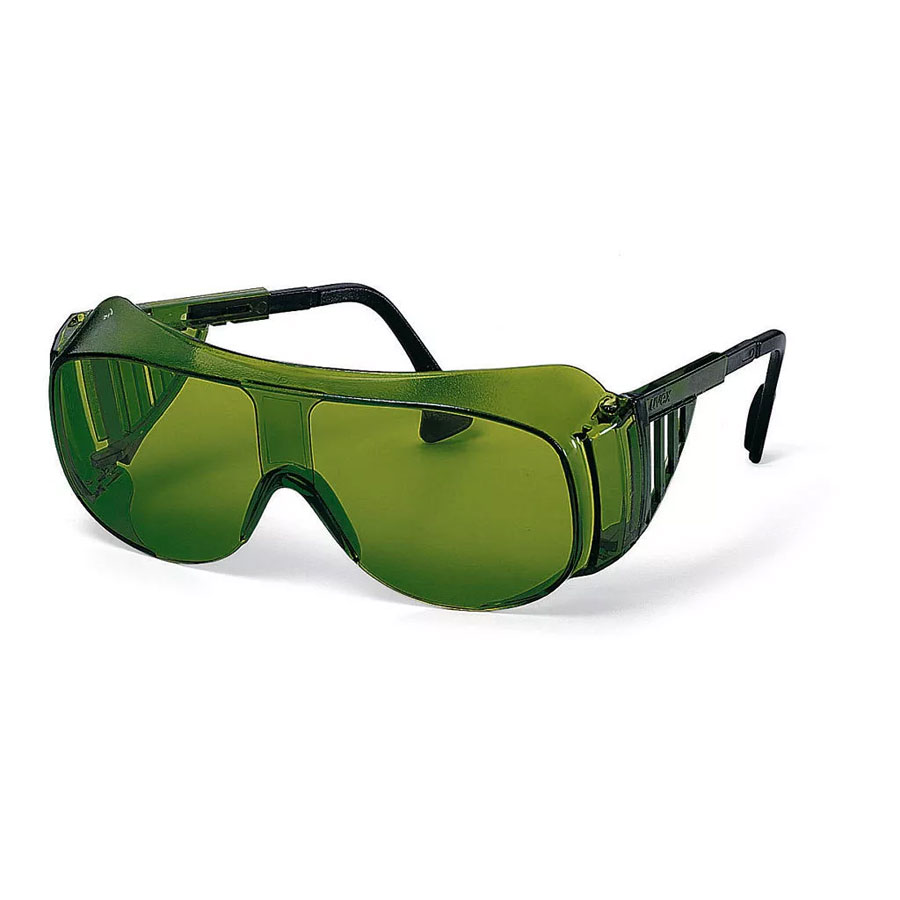 uvex infradur wrap-around green welding specs
