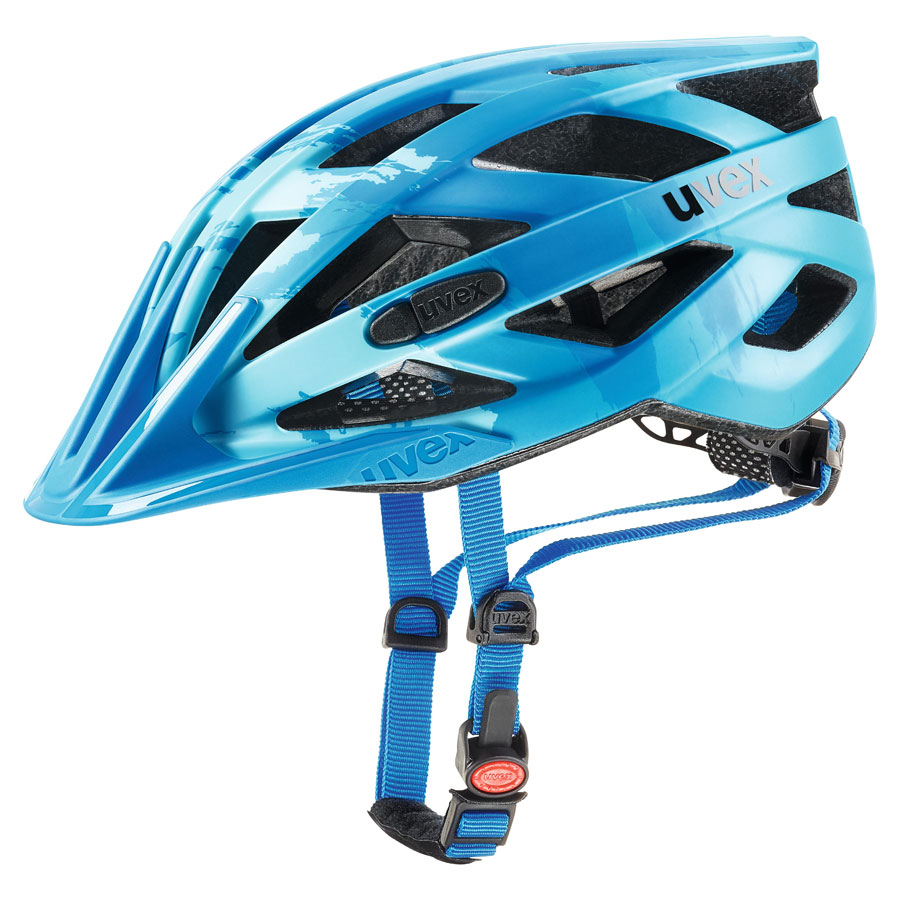 uvex i-vo cc lightblue- blue mat cycling helmet 52-57