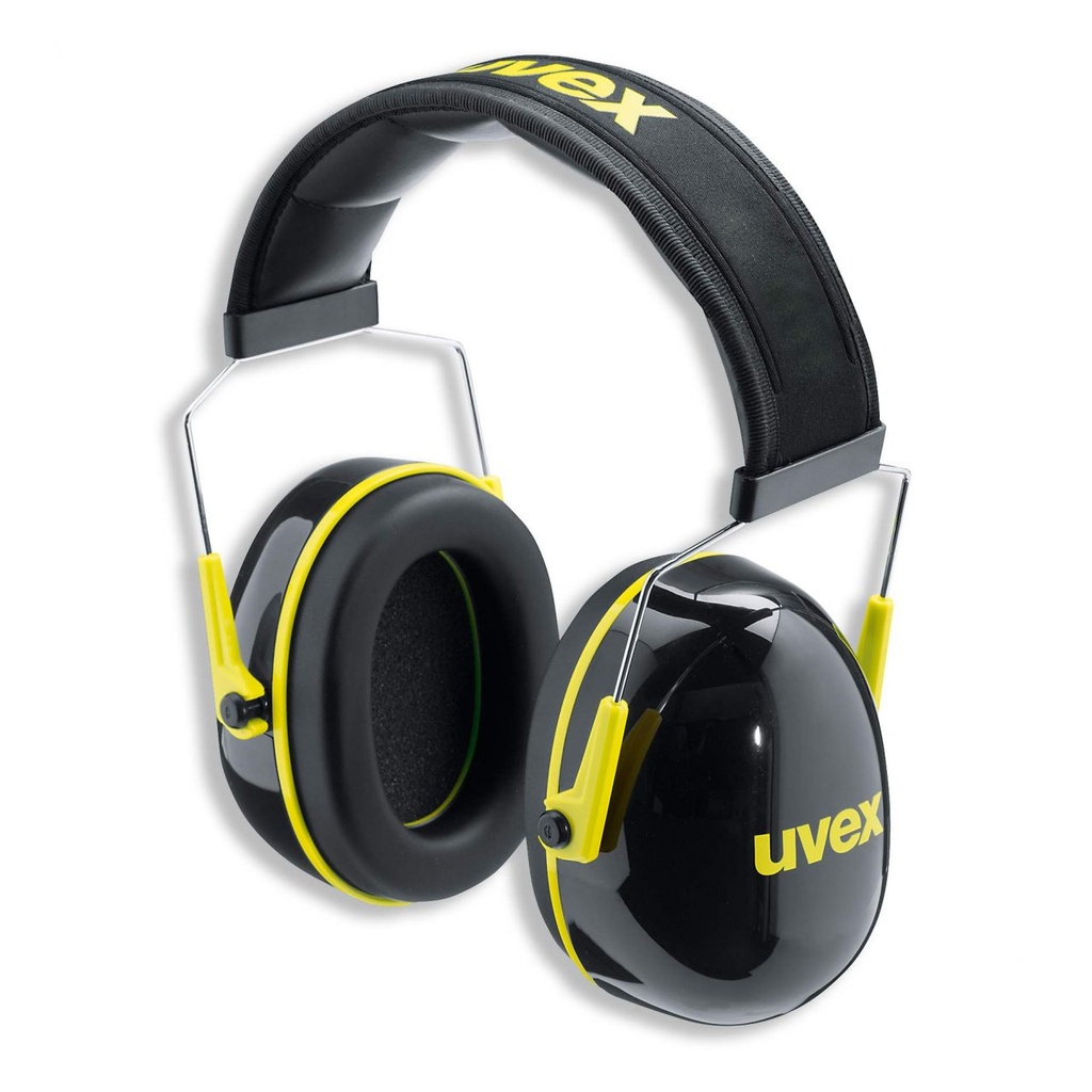 uvex k2 earmuff black/yellow