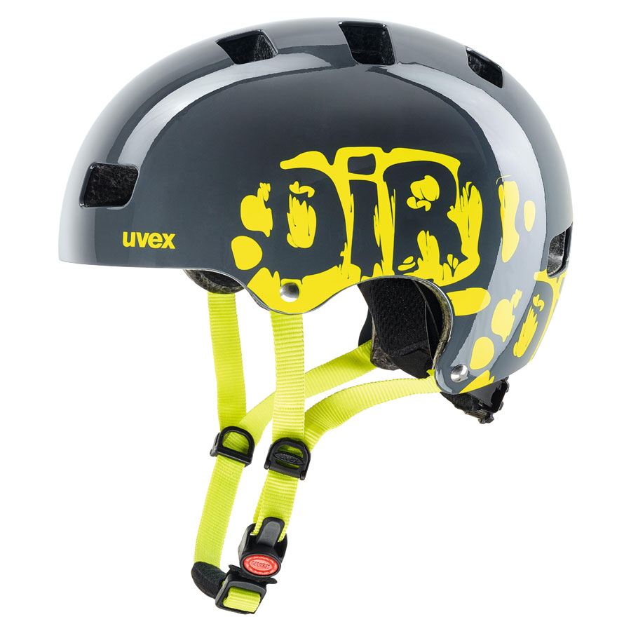 uvex kid 3 dirtbike grey-lime 55-58cm helmet