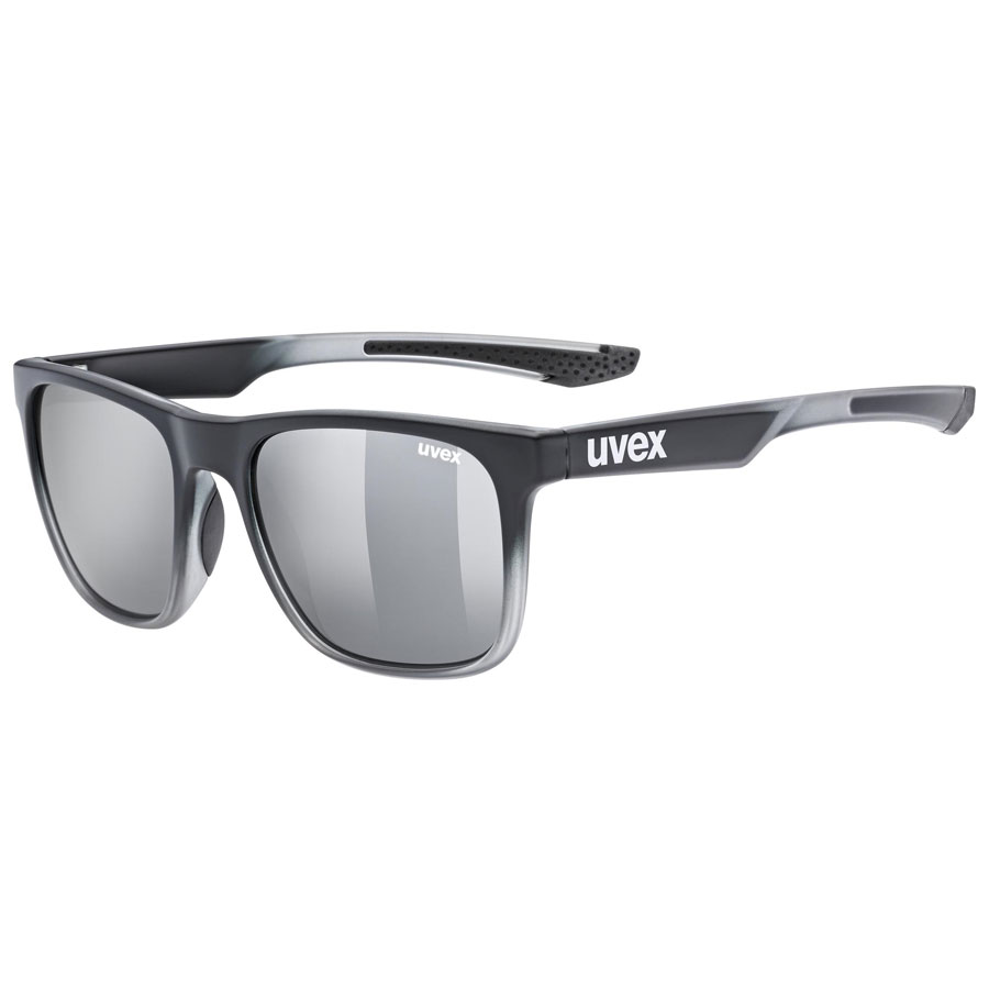 uvex lgl 42- black transparent/mir.silver sunglasses