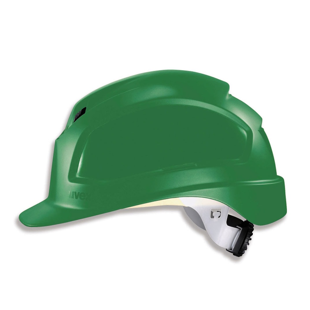uvex pheos green hard hat with ratchet