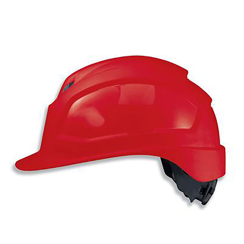 uvex pheos red hard hat with ratchet