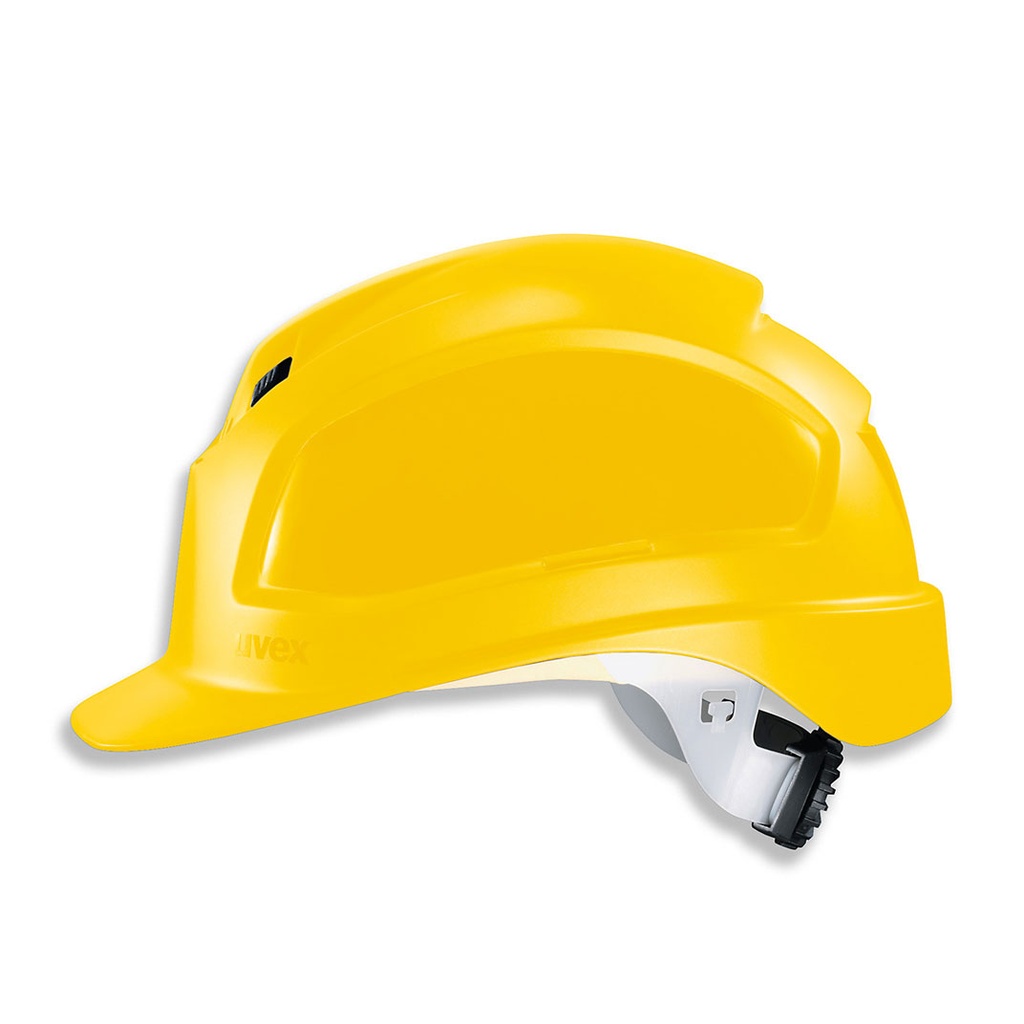 uvex pheos yellow hard hat with ratchet