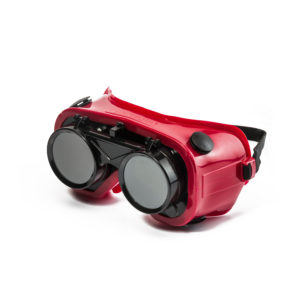 BRAZING/GAS CUTTING WELDING GOGGLE RED FRAME