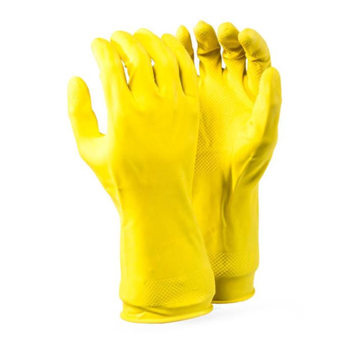 Yellow Rubber Household Gloves
