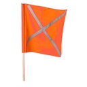 Flag with a Plastic Handle - Orange