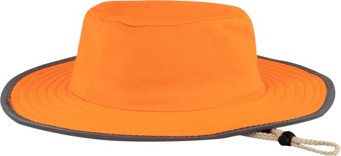 Bush Hat Orange With Reflective Tape