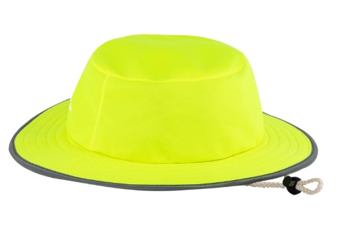 Bush Hat Lime With Reflective Tape