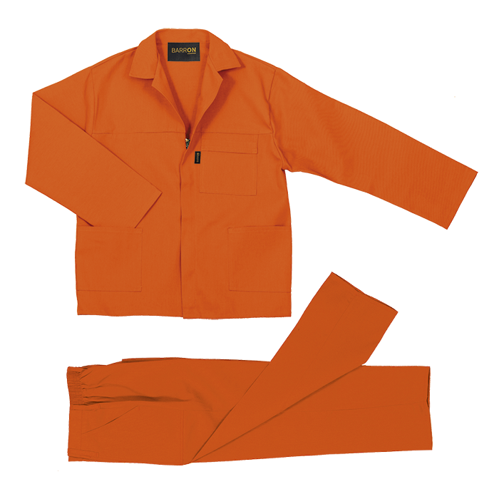 Barron Budget Poly Cotton Conti Suit - Orange