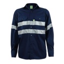 Titan Premium Navy Reflective Hi viz  Mining Shirt