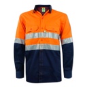 [WSOTT05-2XL] Titan Premium Navy/Orange Reflective Mining Shirt (2XL)