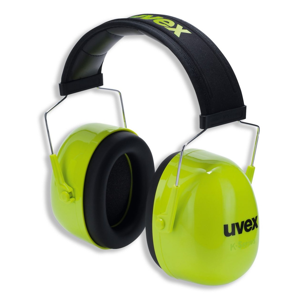 uvex k4 earmuffs neon green